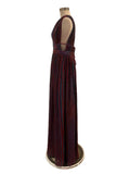 Jonathan Simkhai Plisse Lame Grecian Gown Size 6